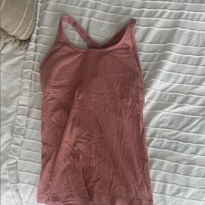 Lululemon Athletica Dusty Rose Ribbed Tank Top